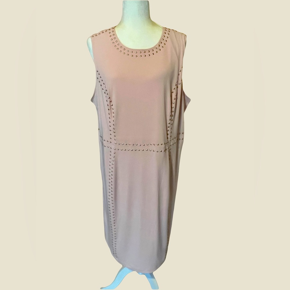Philosophy Dresses- 1X soft, pink, stud embellished dress.